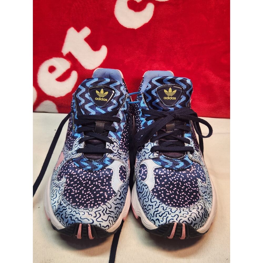 Adidas Falcon Womens 7 Multicolor Graphic Chunky Sneakers EE7098 Torsion Shoes